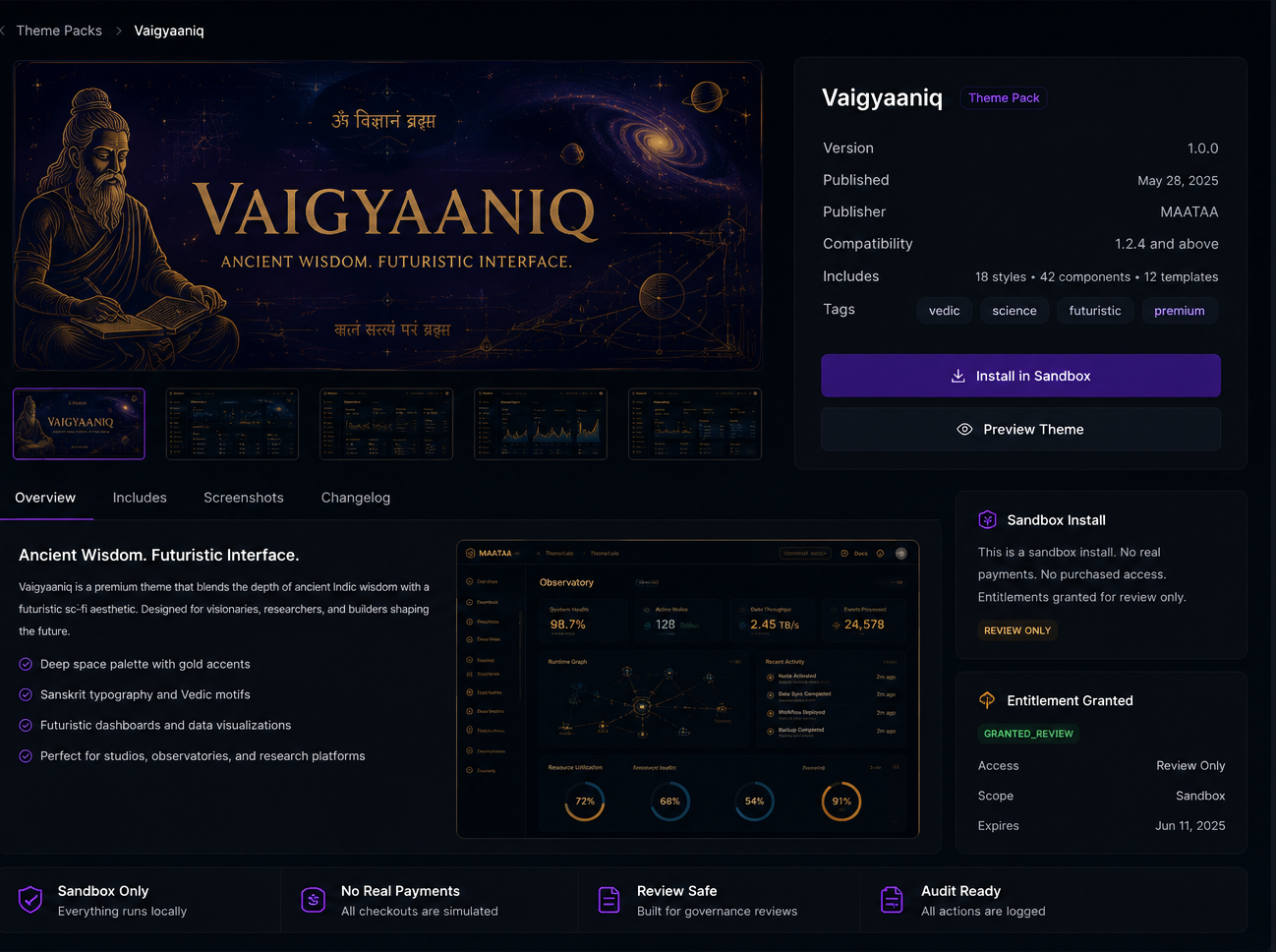 Main Application Shell extracted from Vaigyaaniq Detail Dark
